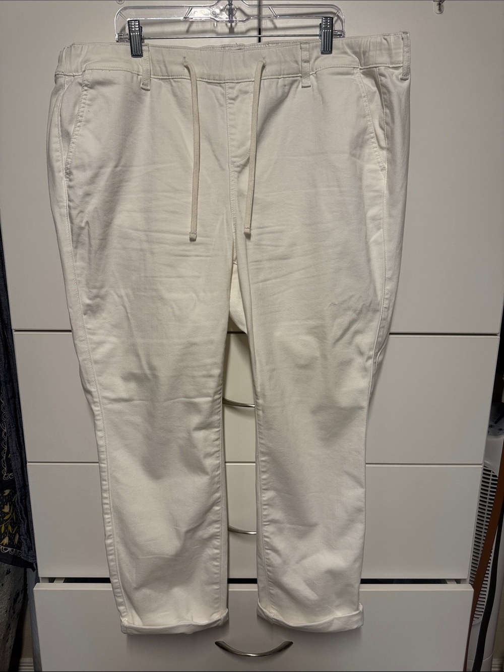 torrid White Elastic Drawstring Pants